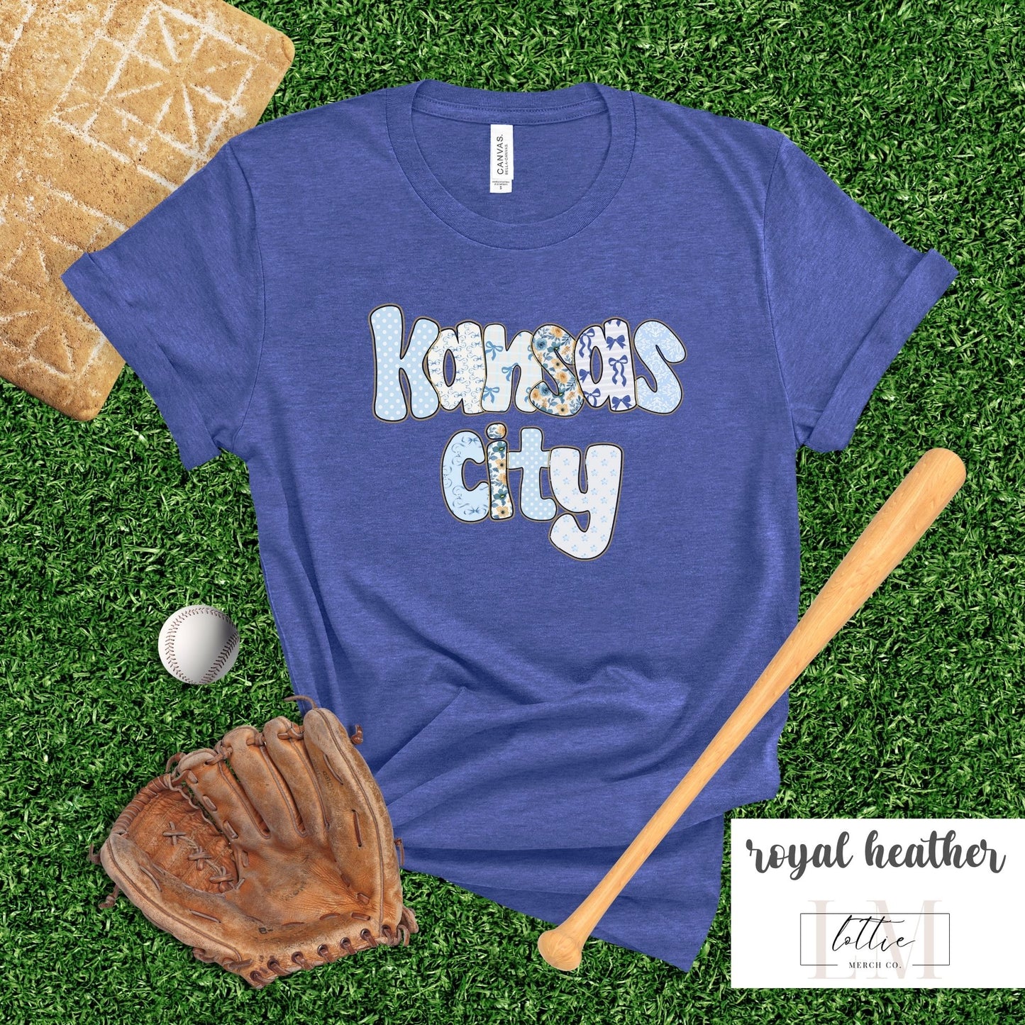 Kansas City Floral Doodle Baseball Women's Shirt