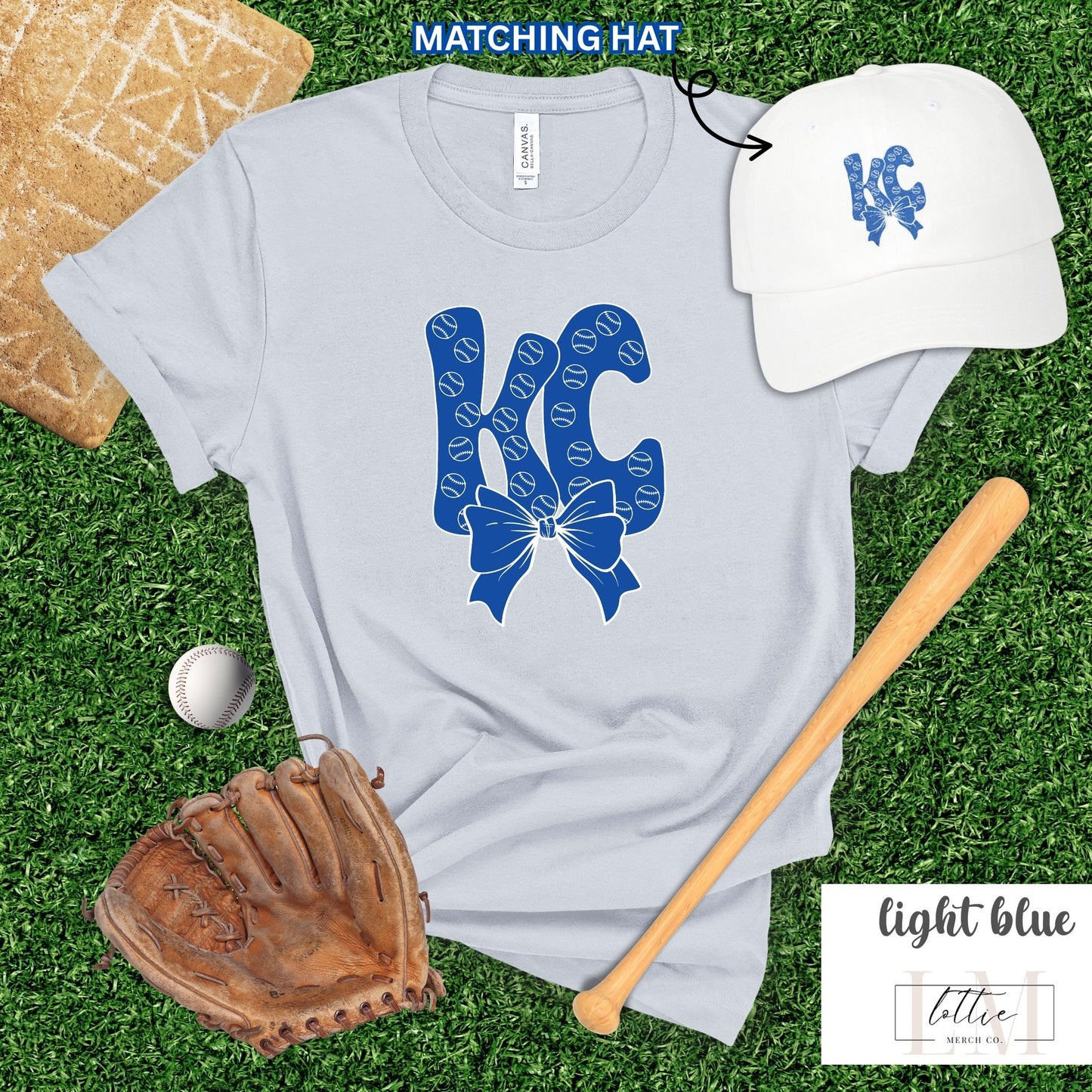 Women's Bubble Letter Kansas City Baseball T-shirt