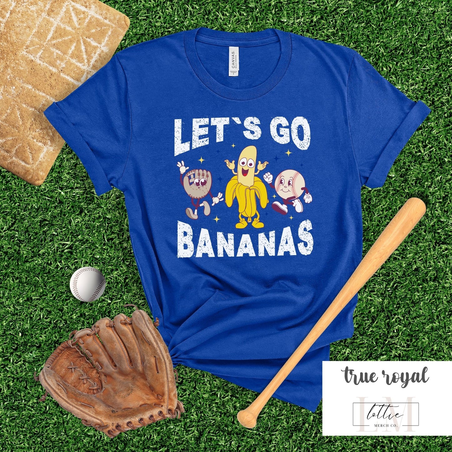 Adult Let's Go Bananas Kansas City Baseball T-shirt