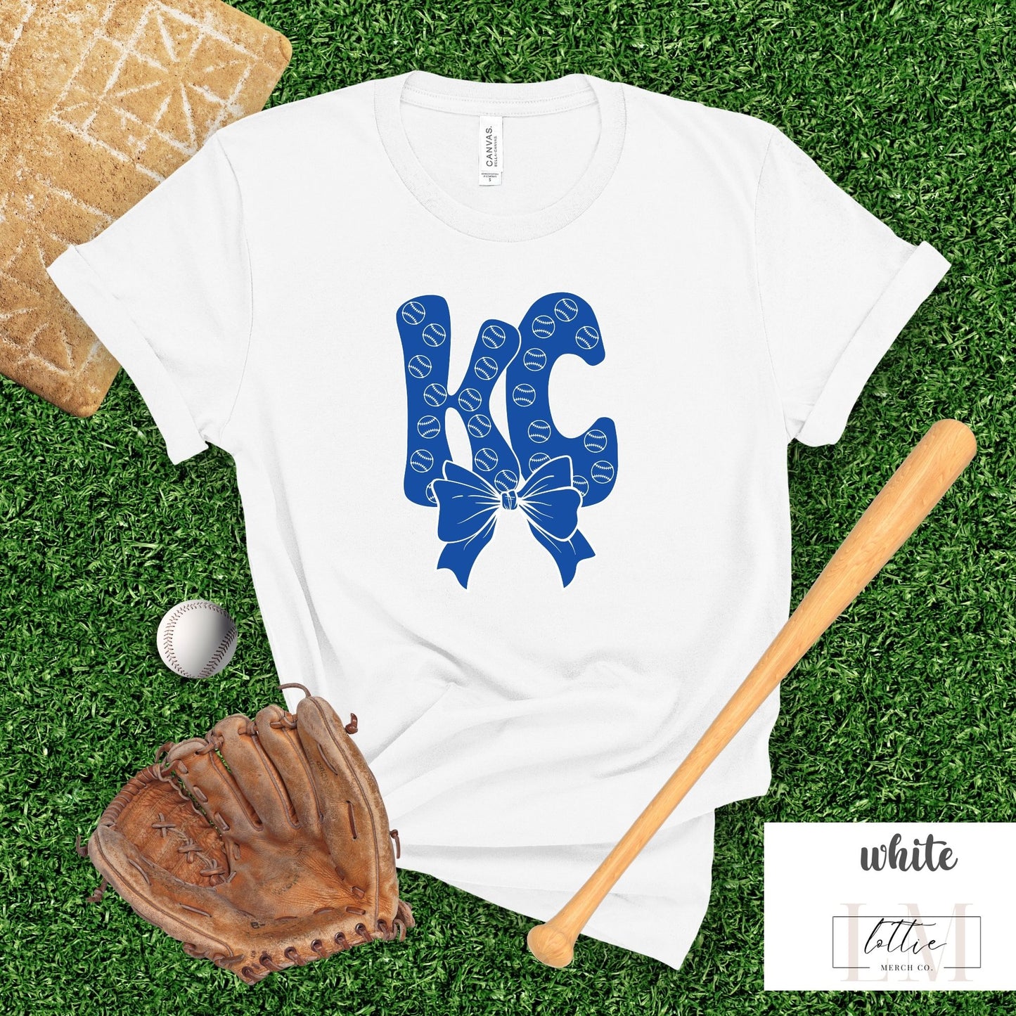 Women's Bubble Letter Kansas City Baseball T-shirt