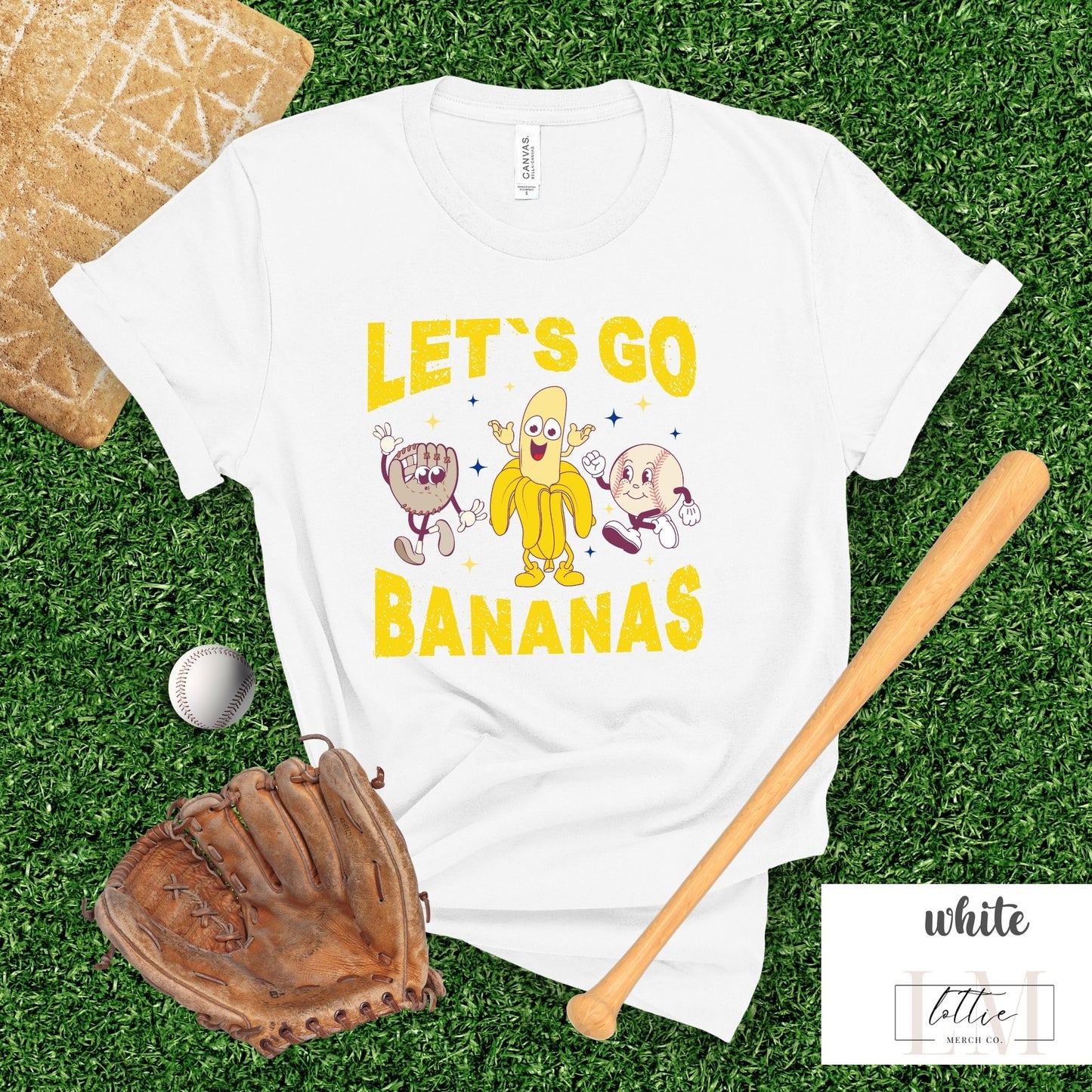 Let's Go Bananas Yellow KC Baseball T-shirt
