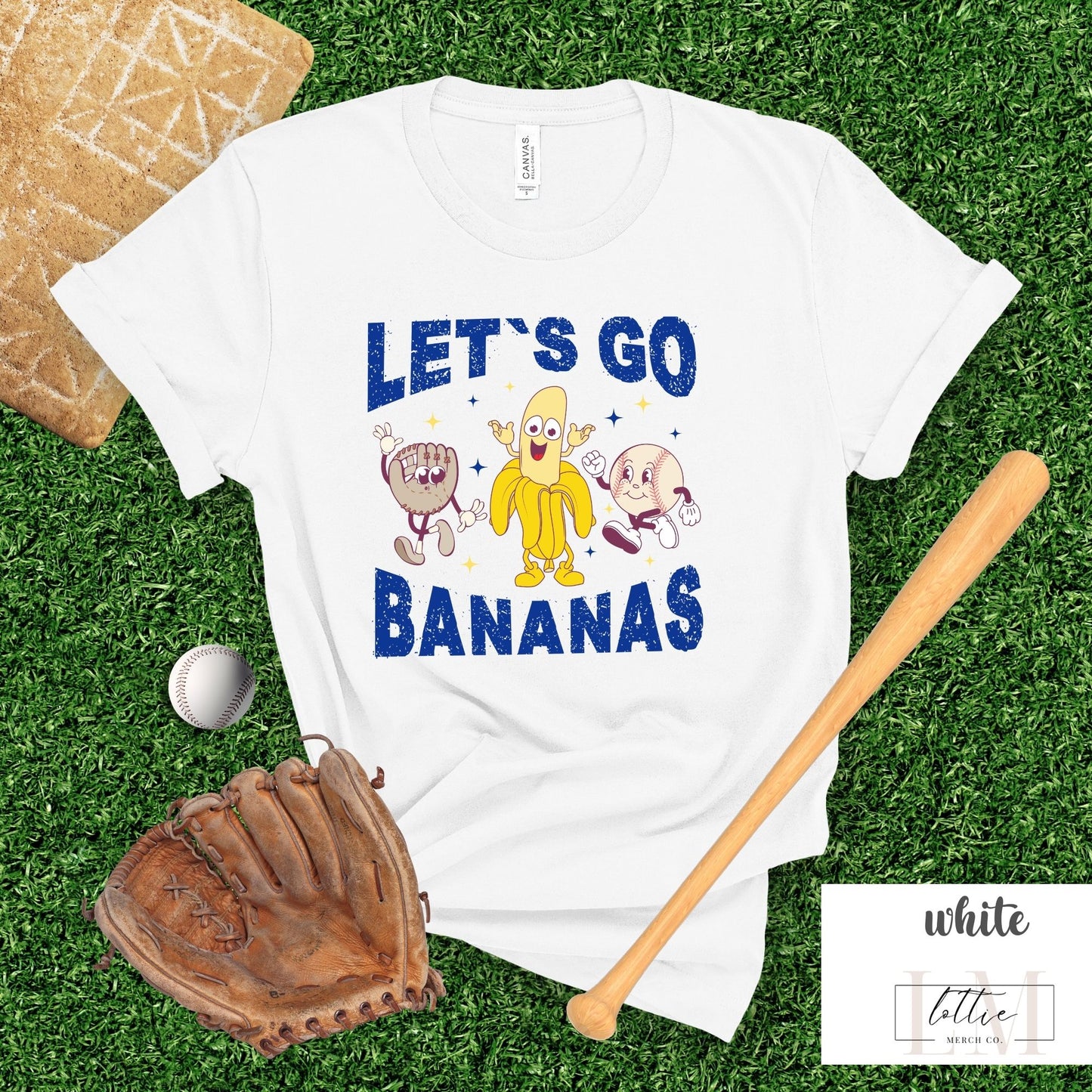Adult Let's Go Bananas Kansas City Baseball T-shirt