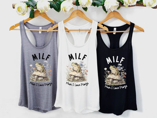 Goblincore shirt, Frog and toad shirt, Frog lover gift, Mushroom tshirt, Milf shirt, Milf frog shirt, Gift for Mom, Cottage Core, Mom Gift