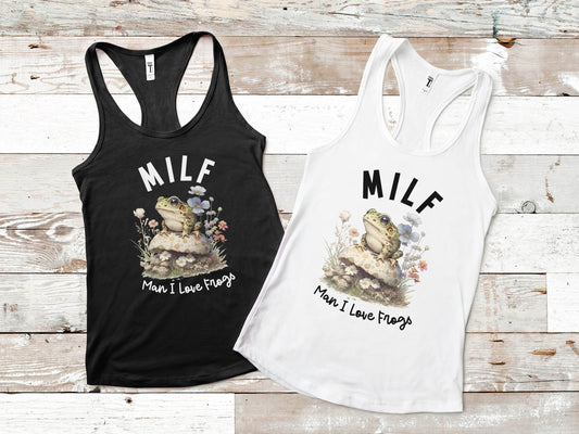 Goblincore shirt, Frog and toad shirt, Frog lover gift, Mushroom tshirt, Milf shirt, Milf frog shirt, Gift for Mom, Cottage Core, Mom Gift