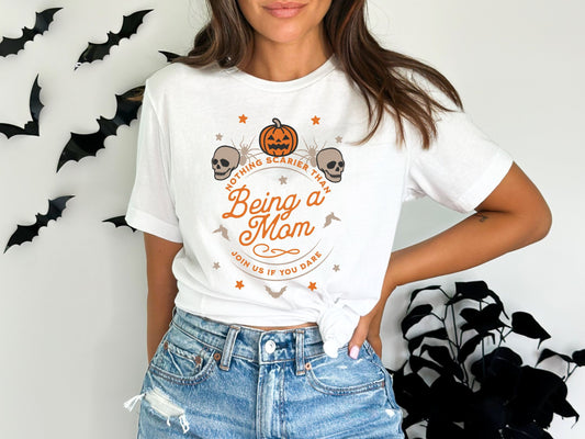 Halloween Shirt Funny Mom | Mom and Dad Halloween Shirts | Spooky Ghost Skeleton Bat Tshirt  | Mom Halloween Tee | Halloween Mama Shirt