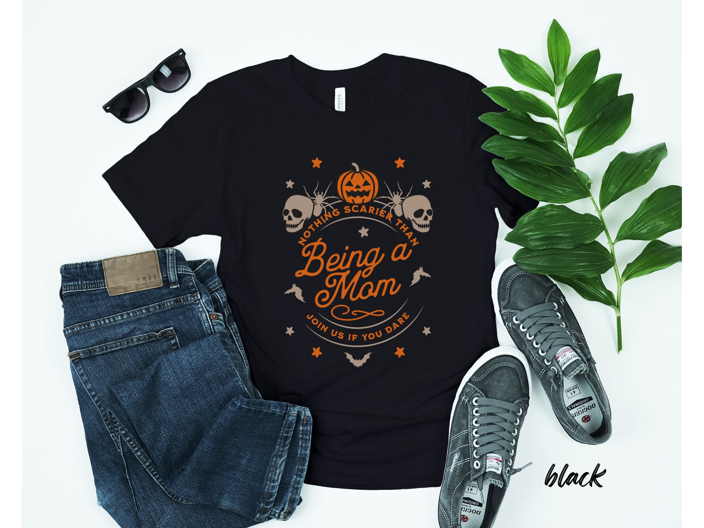Halloween Shirt Funny Mom | Mom and Dad Halloween Shirts | Spooky Ghost Skeleton Bat Tshirt  | Mom Halloween Tee | Halloween Mama Shirt