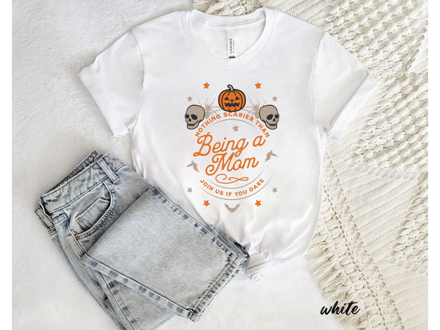 Halloween Shirt Funny Mom | Mom and Dad Halloween Shirts | Spooky Ghost Skeleton Bat Tshirt  | Mom Halloween Tee | Halloween Mama Shirt