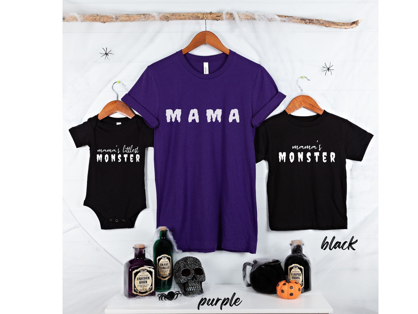 Mama Monster Fall Halloween Shirt | Mama's Pumpkin Fall Tshirt | Mommy and Me Tee, Mom Baby Outfit, Matching Outfits, Kids Fall Shirt Gifts