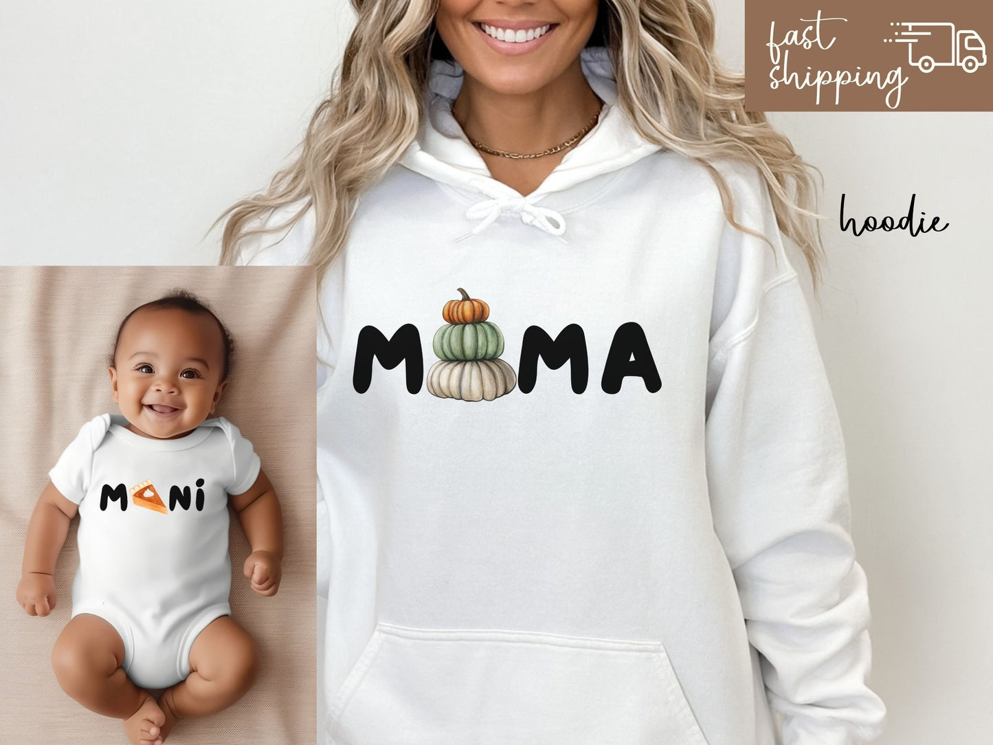 Mama Little Pumpkin Sweatshirt, Fall Shirt, Mommy and Me, Mom Baby Outfit, Matching Family, Baby Shower Gift, Mama Mini Shirts Hoodie Tee