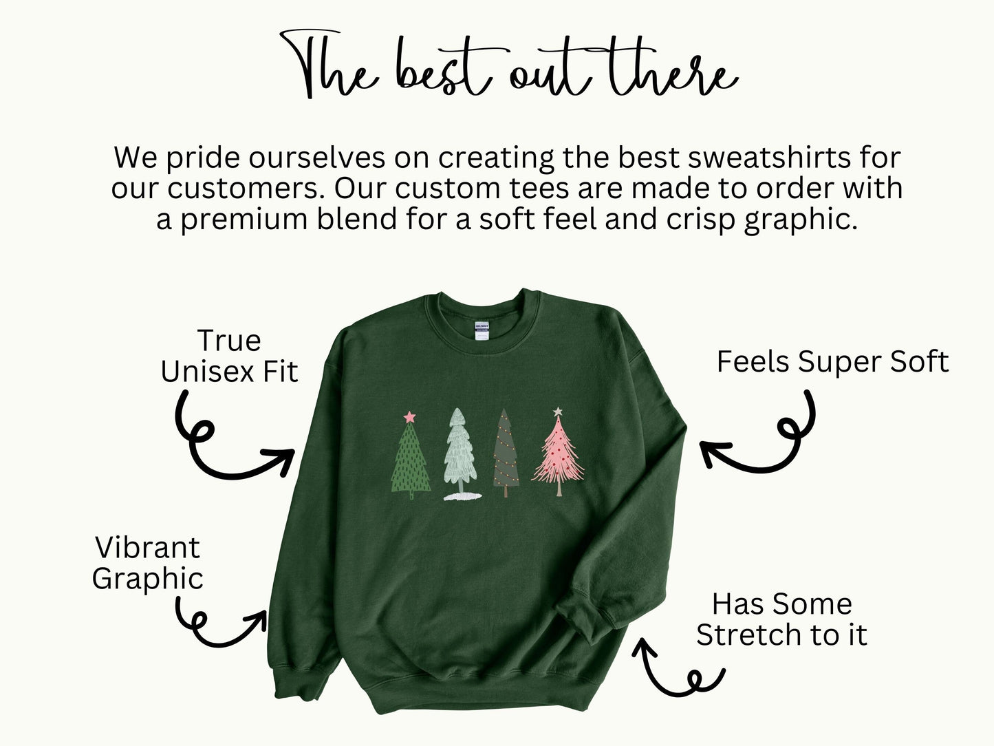 Christmas Tree Sweatshirt, Christmas Sweatshirt, Christmas Shirts for Women, Christmas Crewneck, Christmas Holiday Sweater Winter Sweatshirt