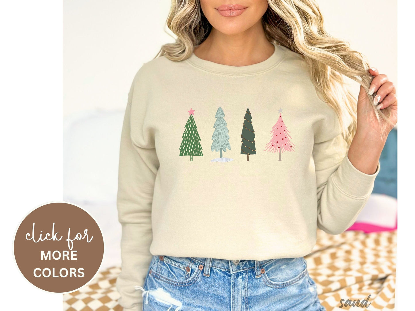 Christmas Tree Sweatshirt, Christmas Sweatshirt, Christmas Shirts for Women, Christmas Crewneck, Christmas Holiday Sweater Winter Sweatshirt