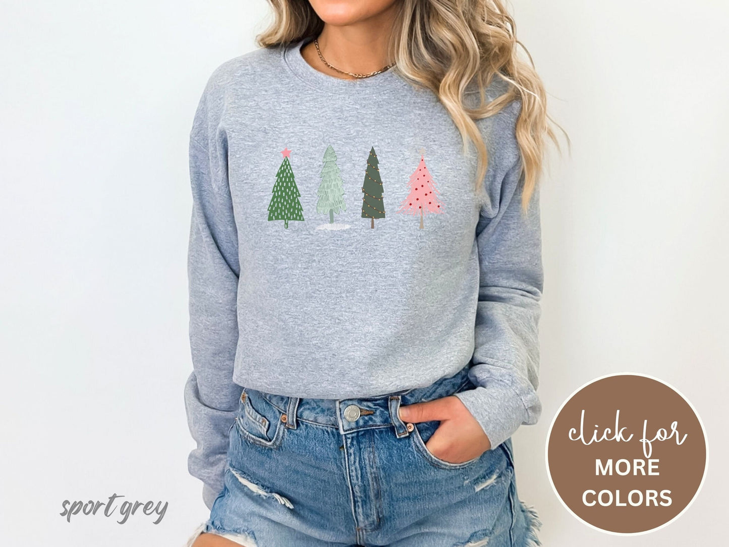 Christmas Tree Sweatshirt, Christmas Sweatshirt, Christmas Shirts for Women, Christmas Crewneck, Christmas Holiday Sweater Winter Sweatshirt