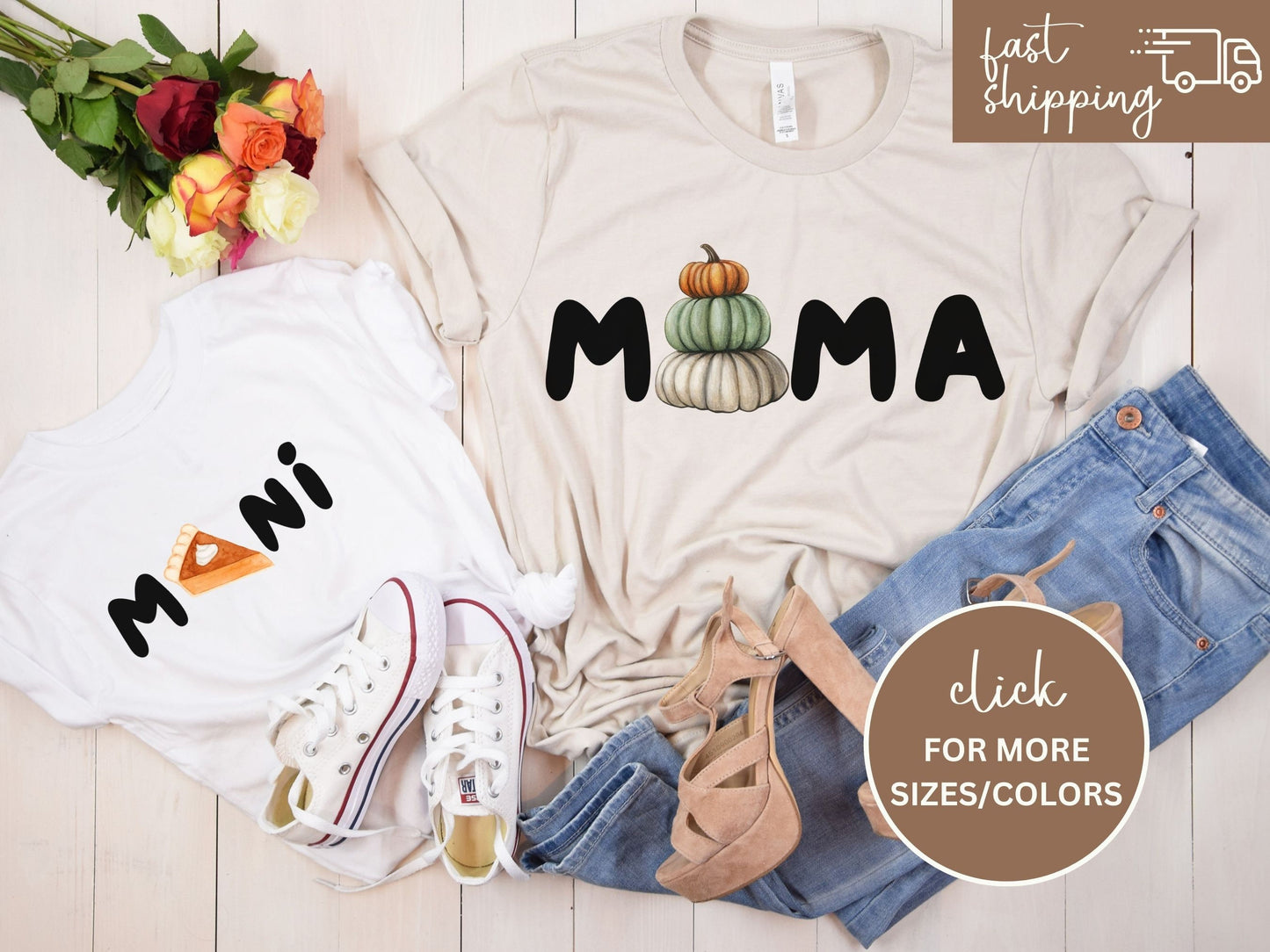 Mama Little Pumpkin Sweatshirt, Fall Shirt, Mommy and Me, Mom Baby Outfit, Matching Family, Baby Shower Gift, Mama Mini Shirts Hoodie Tee