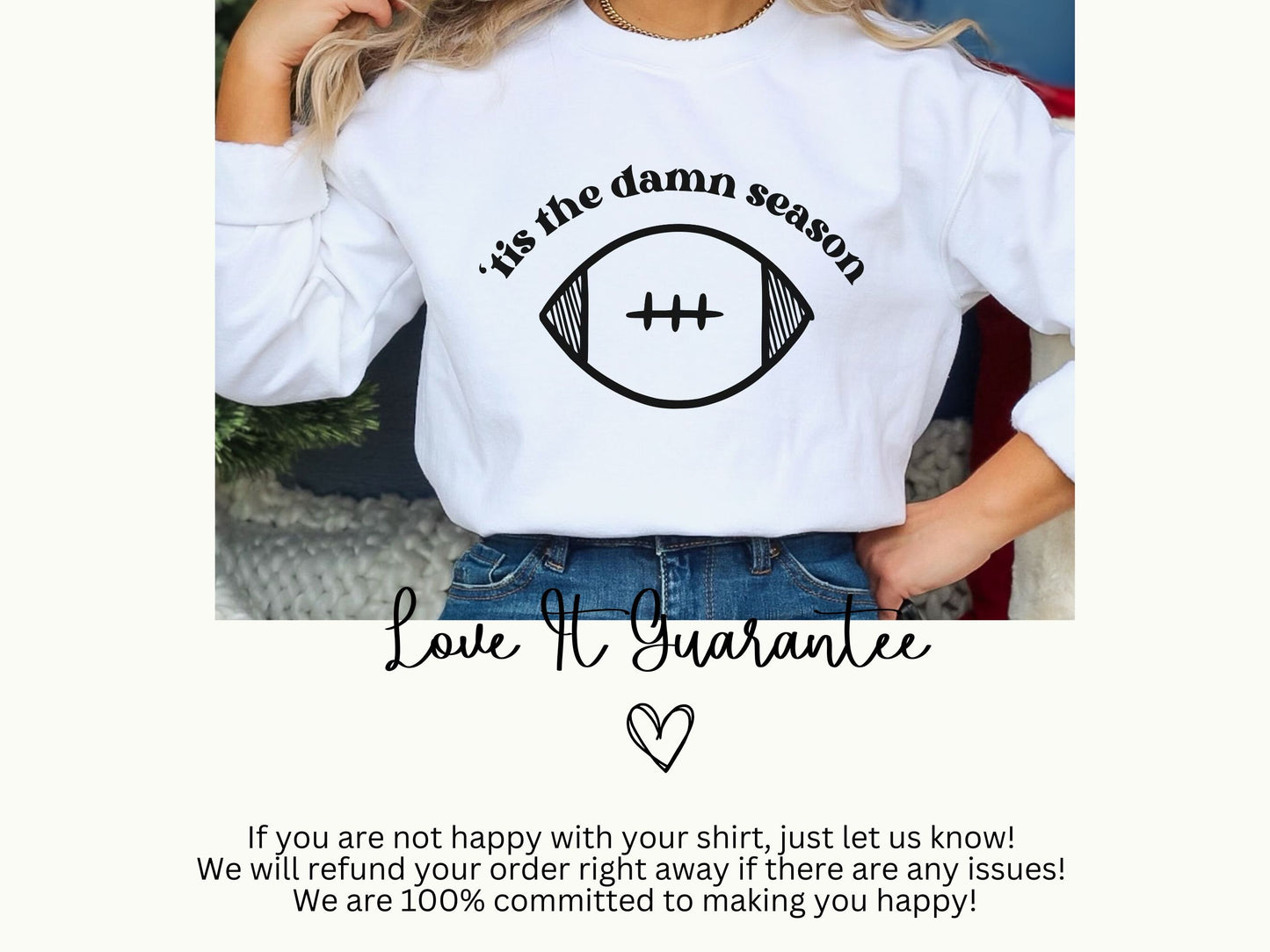 Tis the Damn Season Sweatshirt, Unisex Football Season Sweatshirt, Football Fan Sweatshirt, Game Day Sweatshirt, Tis the Football Season