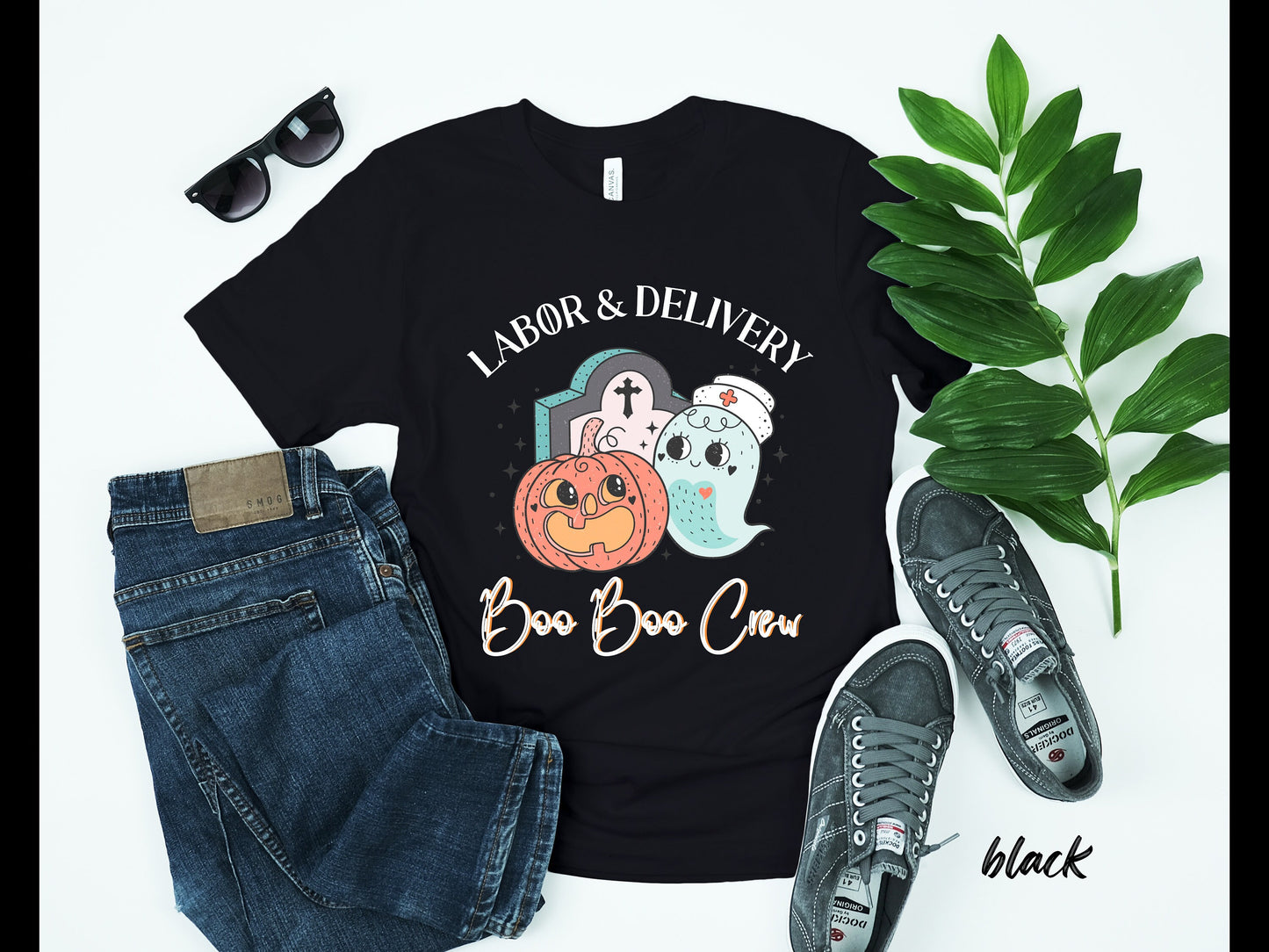 Nurse Halloween Shirt, Halloween Labor And Delivery Nurse Shirt, Boo Boo Crew L&D Nurse TShirt, Groovy L and D Nurse Tee, Mother Baby Nurse