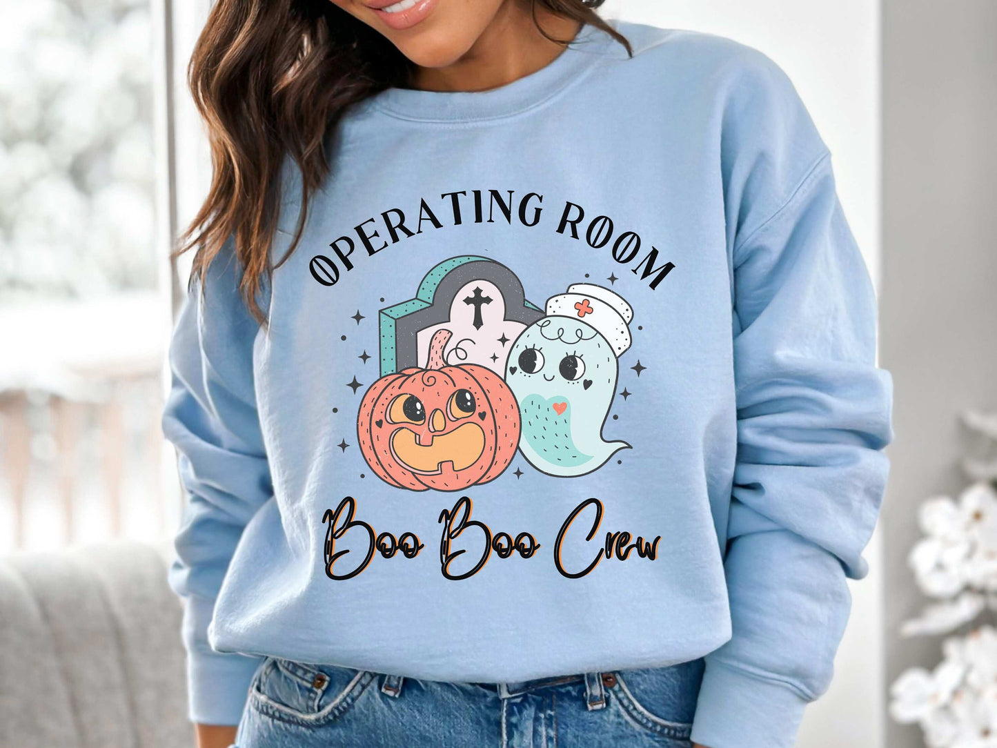 Operating Room Nurse Halloween Shirt, Halloween OR Nurse Shirt, Boo Boo Crew OR Shirt, Groovy Nurse Halloween Sweatshirt, Operating Room rn