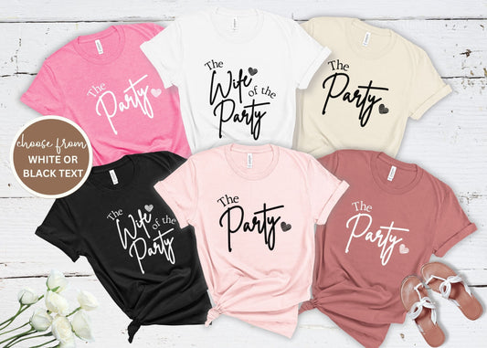 Wife of the party & The Party Bachelorette Party Shirts, Beach party bachelorette shirts and party favors, Custom Bachelorette Shirts