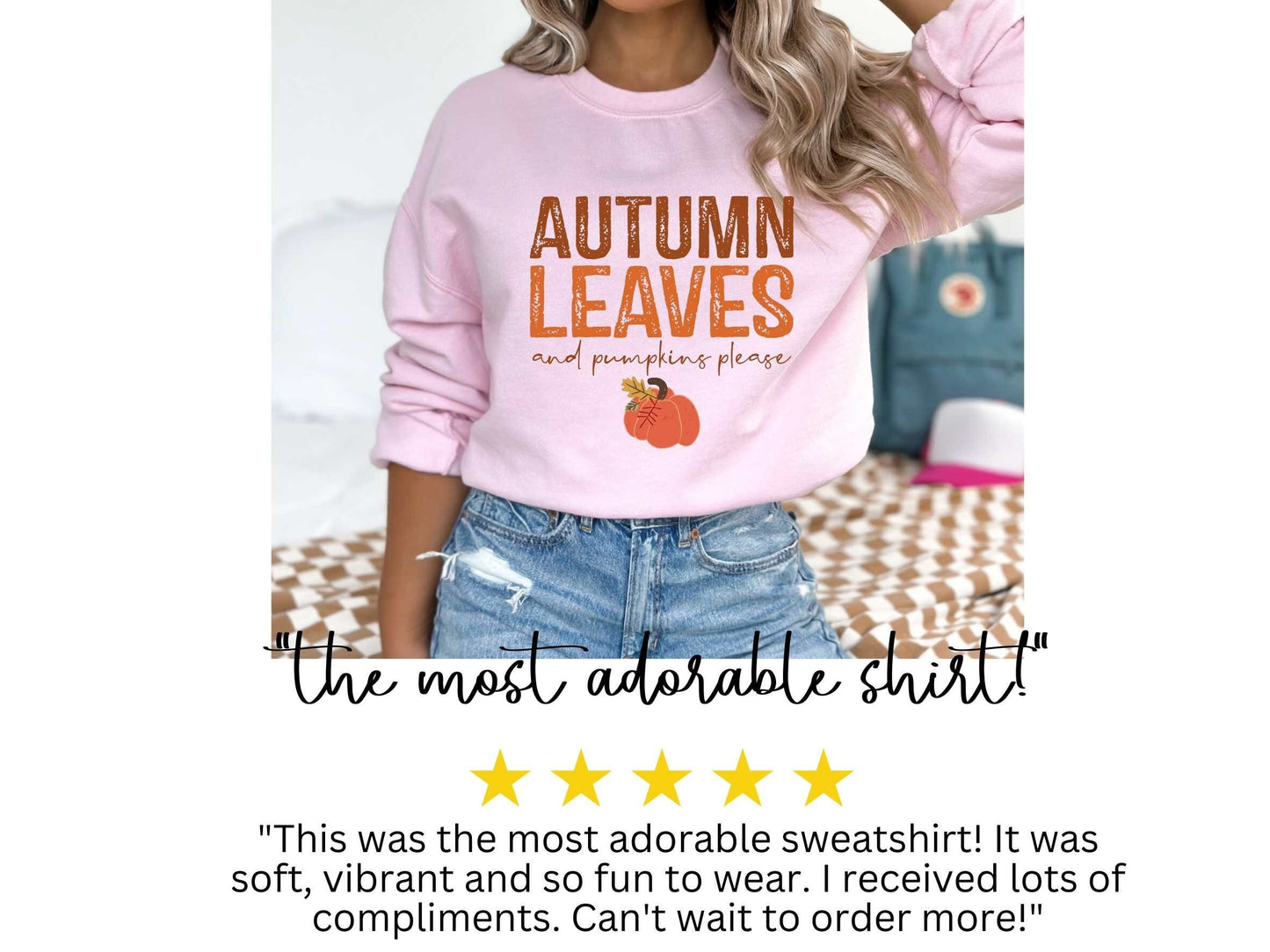 Fall Autumn Leaves Shirt Sweatshirt Tshirt, Pumpkins Please Shirt For Women, Cute Fall Gift For Her Crewneck Matching, Thanksgiving Shirt