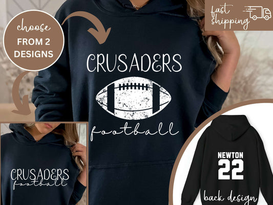 Custom Football Tshirt Hoodie Sweatshirt, Football Spirit Wear, Mom Hoodie, Football Cheer Mom, Football Dad Hoodie, Custom Team Colors No