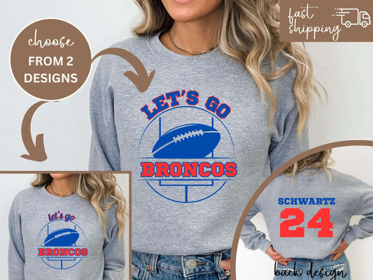 Custom Football Tshirt Hoodie Sweatshirt, Football Spirit Wear, Mom Hoodie, Football Cheer Mom, Football Dad Hoodie, Custom Team Colors No