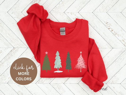 Christmas Tree Sweatshirt, Christmas Sweatshirt, Christmas Shirts for Women, Christmas Crewneck, Christmas Holiday Sweater Winter Sweatshirt