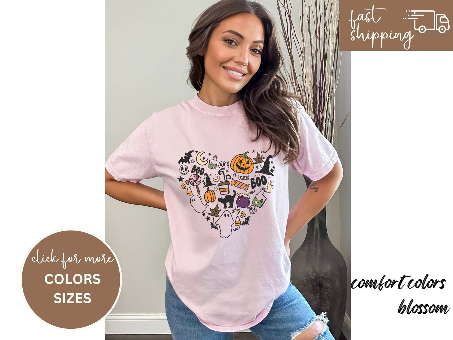 Spookie Halloween Tshirt, Halloween Doodles Tshirt, Halloween Tshirt Gifted, Halloween Tshirt Comfort color, Cute Halloween Doodles Shirt