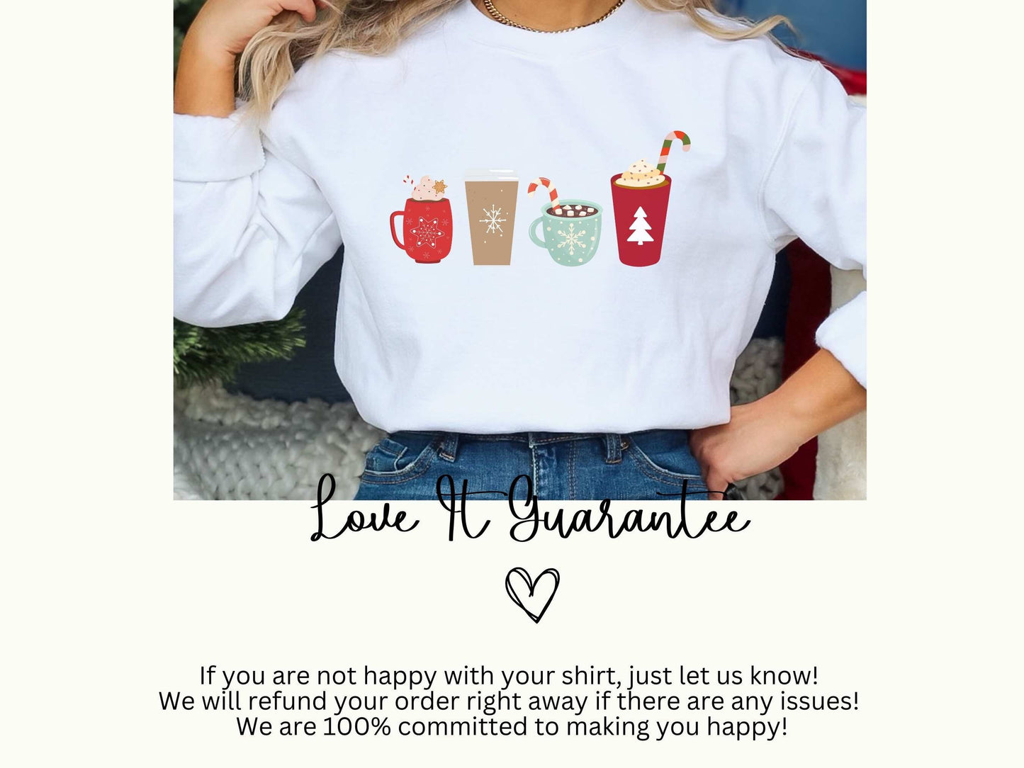 Christmas Coffee Sweatshirt, Cute Women's Christmas Sweathirt, Christmas Crewneck, Holiday Sweatshirt, Winter Sweatshirt, Candy Cane Shirt