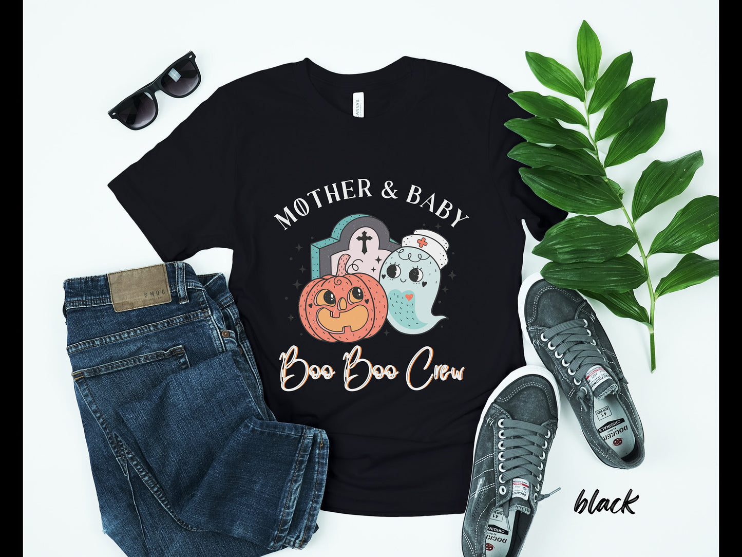 Mother & Baby Nurse Halloween Shirt, Halloween Mother Baby Nurse Shirt, Boo Boo Crew Mother Baby Shirt, Groovy Nurse Halloween Sweatshirt