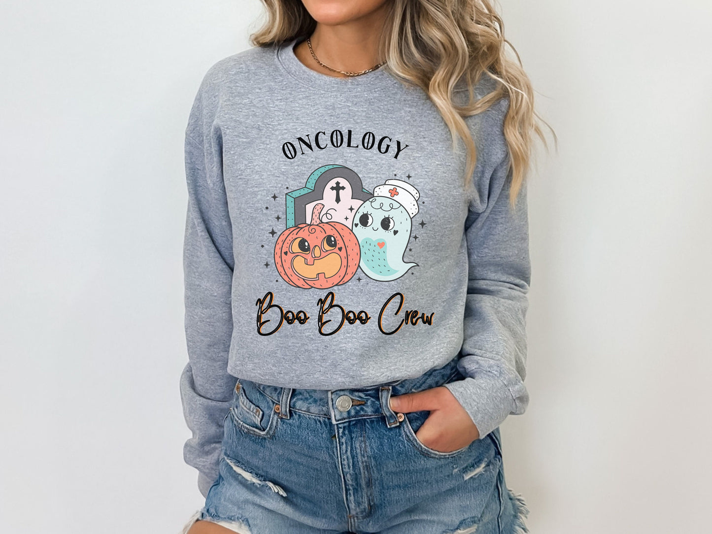 Oncology Nurse Halloween Shirt, Halloween Oncology Nurse Shirt, Boo Boo Crew Oncology Shirt, Groovy Oncology Nurse Halloween Sweatshirt