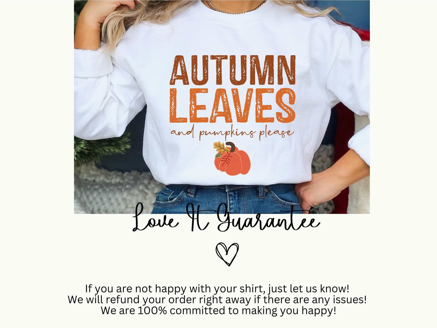 Fall Autumn Leaves Shirt Sweatshirt Tshirt, Pumpkins Please Shirt For Women, Cute Fall Gift For Her Crewneck Matching, Thanksgiving Shirt