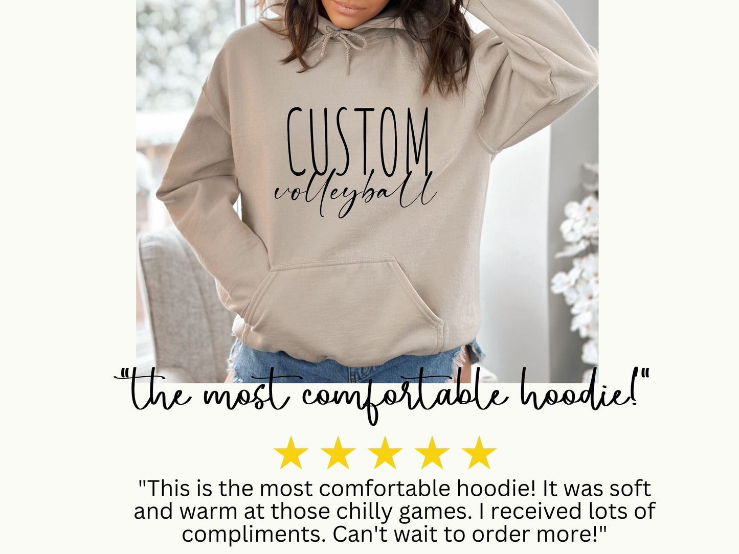 Custom Volleyball Tshirt Hoodie Sweatshirt, Volleyball Spirit Wear, Mom Hoodie, Volleyball Cheer Mom Dad Hoodie, Custom Team Colors Number