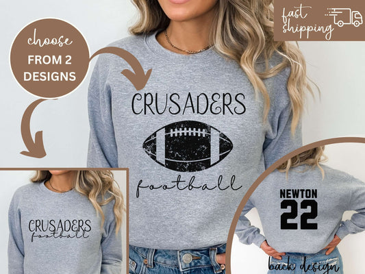 Custom Football Tshirt Hoodie Sweatshirt, Football Spirit Wear, Mom Hoodie, Football Cheer Mom, Football Dad Hoodie, Custom Team Colors No