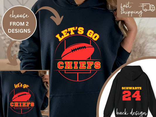 Custom Football Tshirt Hoodie Sweatshirt, Football Spirit Wear, Mom Hoodie, Football Cheer Mom, Football Dad Hoodie, Custom Team Colors No