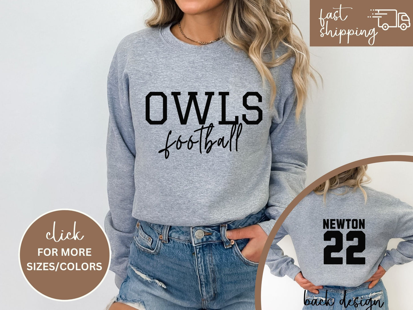 Custom Football Tshirt Hoodie Sweatshirt, Football Spirit Wear, Mom Hoodie, Football Cheer Mom, Football Dad Hoodie, Custom Team Colors No