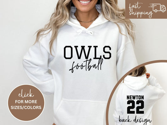 Custom Football Tshirt Hoodie Sweatshirt, Football Spirit Wear, Mom Hoodie, Football Cheer Mom, Football Dad Hoodie, Custom Team Colors No
