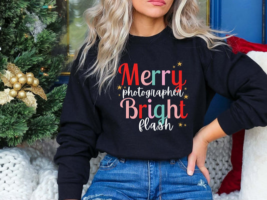 Photographer Shirt, Merry Photographer T Shirt for Photographer Gift, Christmas Photographer shirt for Women, Funny Photog Christmas Tee