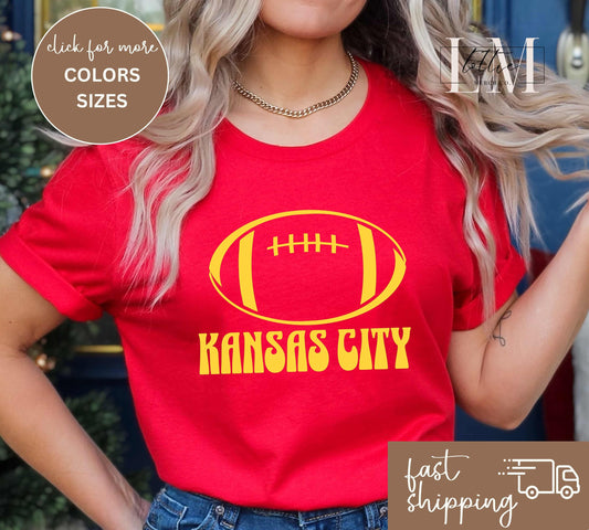 Retro Kansas City Football Game Day T-shirt or Sweatshirt for Adults