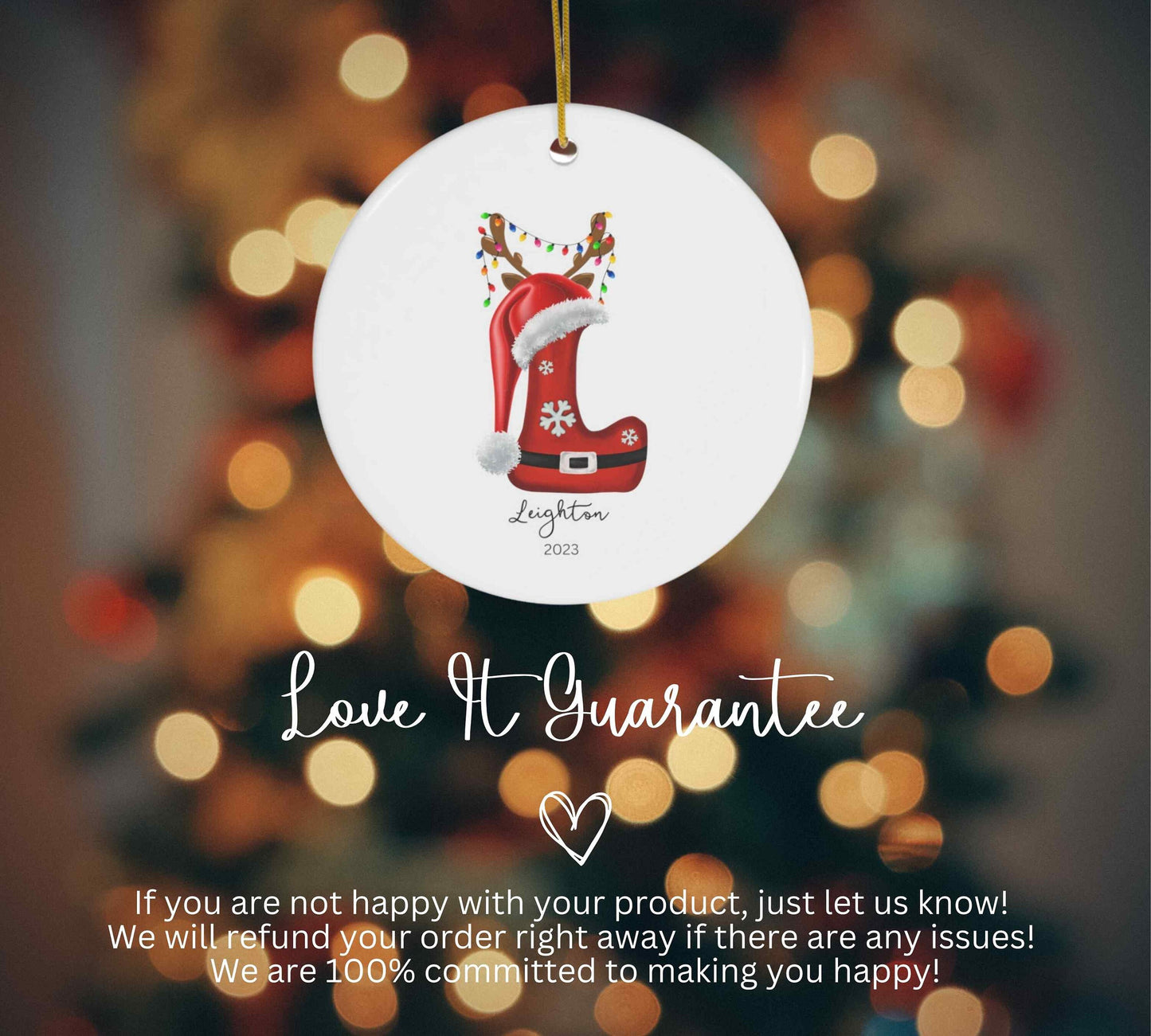 Letter Name Ornament, 2023 Family Ornament, Custom Initial Ornament, Personalized Christmas gift, Family Keepsake, Holiday Monogram Ornament