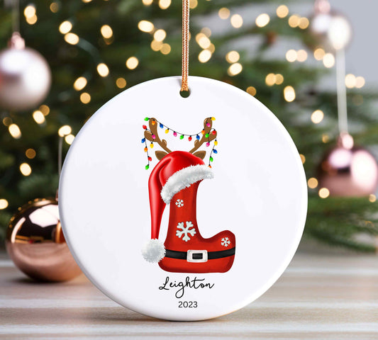 Letter Name Ornament, 2023 Family Ornament, Custom Initial Ornament, Personalized Christmas gift, Family Keepsake, Holiday Monogram Ornament