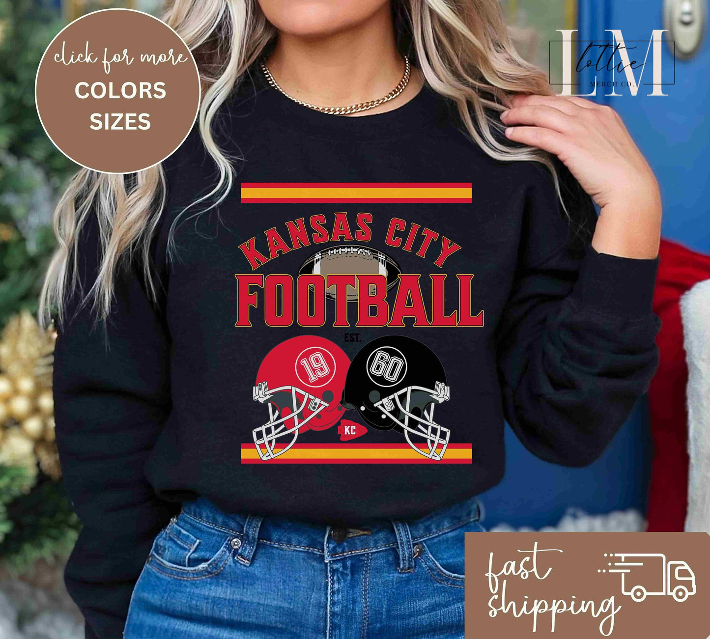1960 Vintage Kansas City Football Helmet Sweatshirt