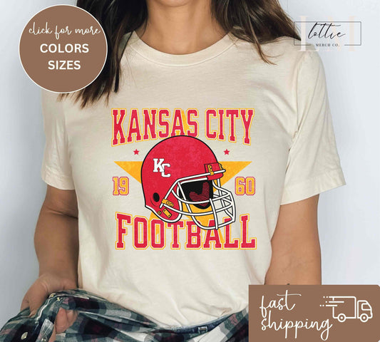 Youth Kansas City Football Star Helmet T-shirt or Sweatshirt