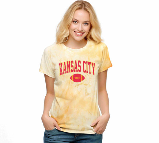 Kansas City Football Gold Color Blast Shirt