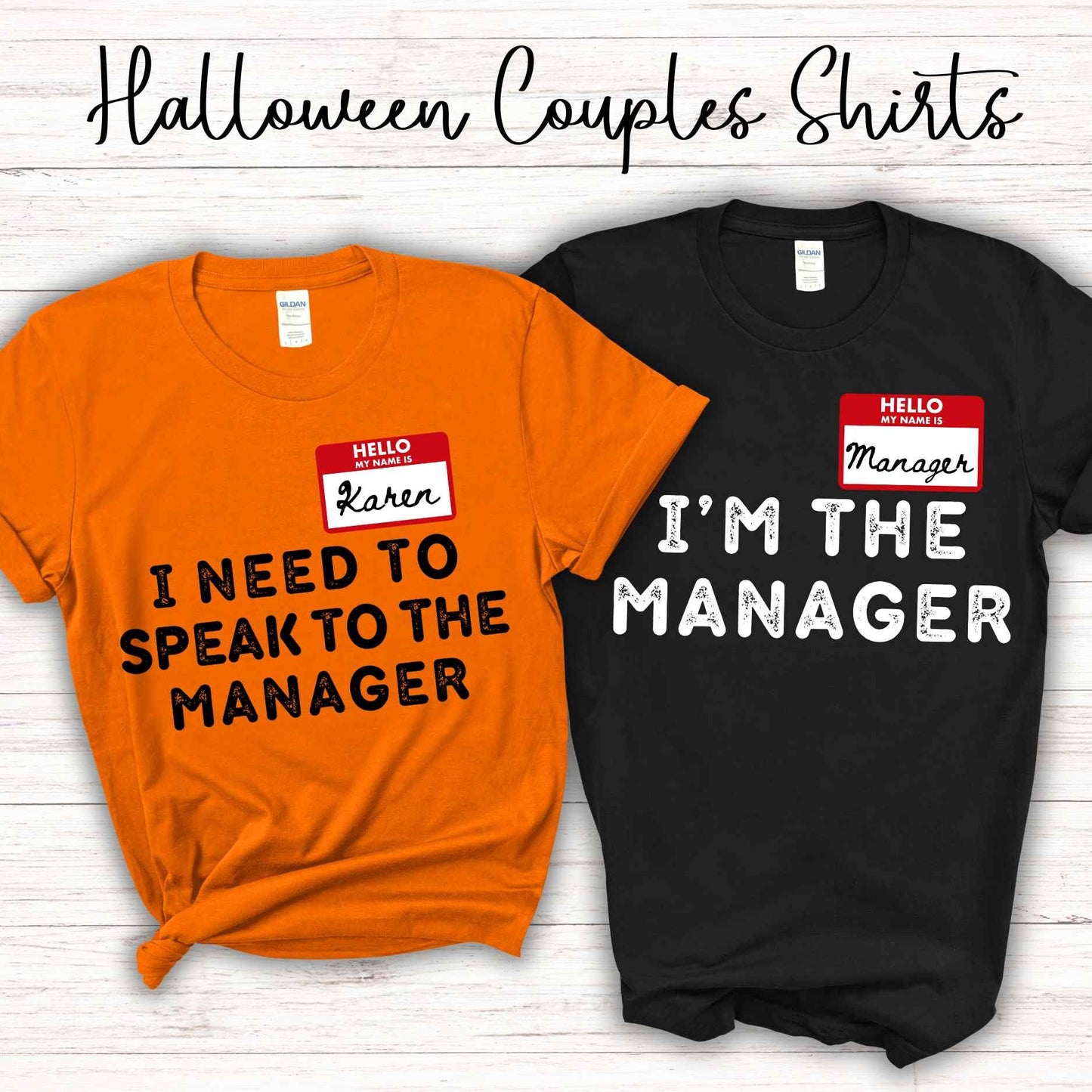 Halloween Couples Karen I Need To Speak To the Manager Costume Shirt, Funny Halloween Costume Tshirts, Karen Halloween Shirt, Mangers Shirt